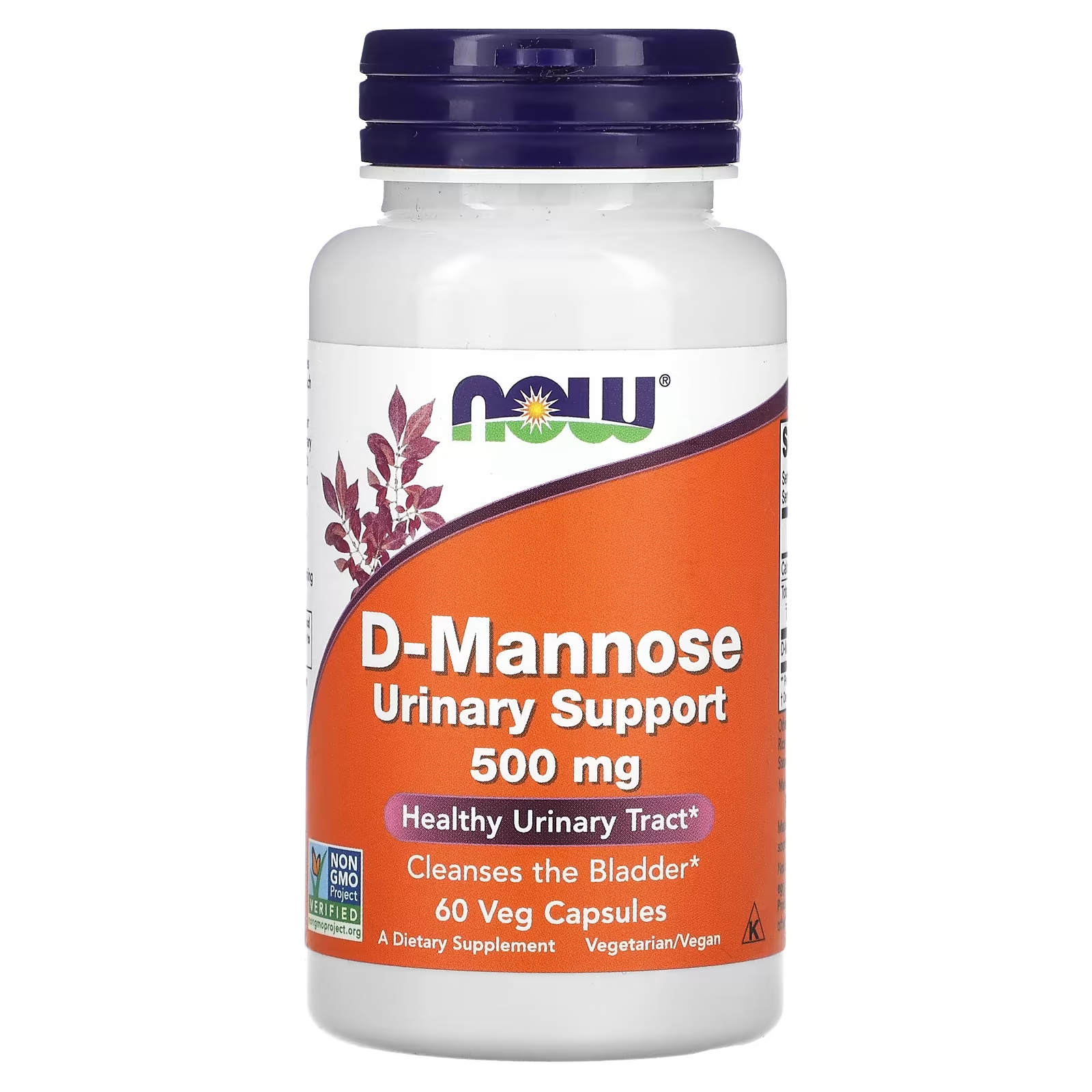 Витамины NOW Foods D-манноза 500 мг, 60 капсул swanson d манноза 700 мг 60 капсул
