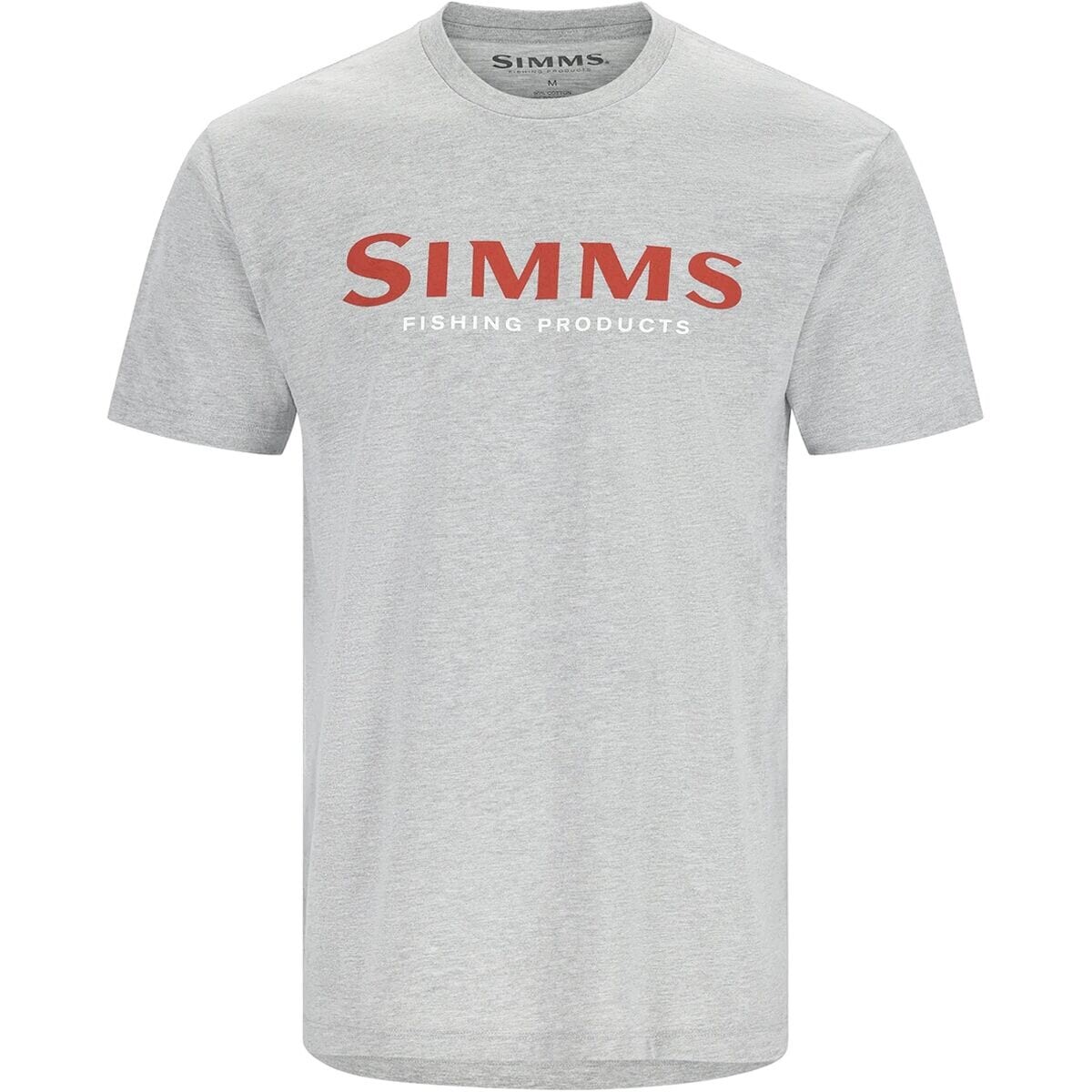 

Футболка с логотипом Simms, цвет grey heather/crimson