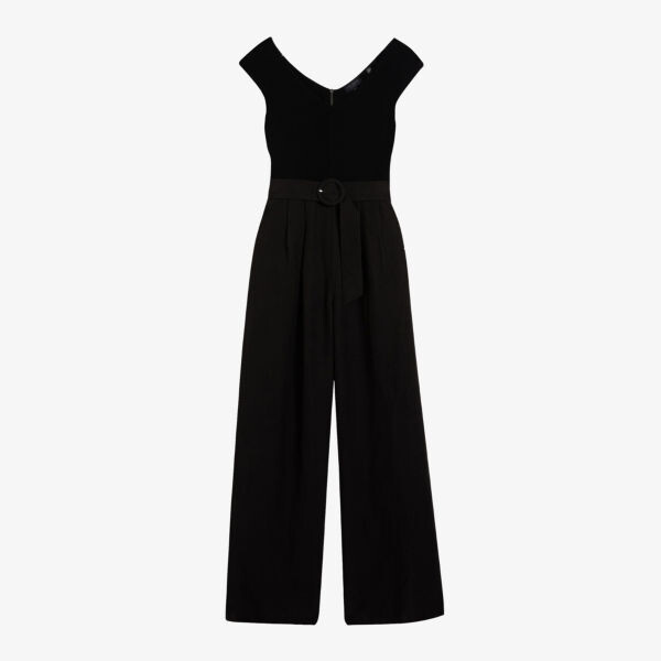 

Комбинезон Tabbiaa с широким тканым трикотажным лифом Ted Baker, черный