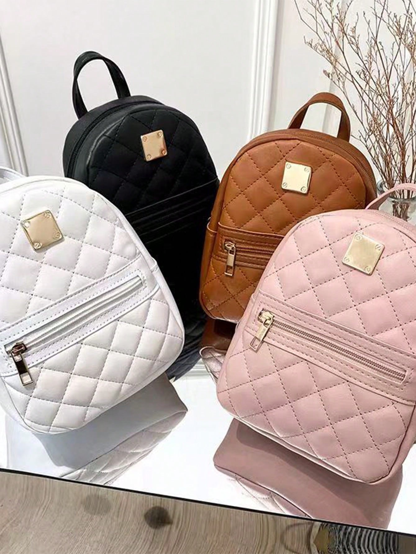 Мини-рюкзак для женщин, розовый роскошная новинка осень зима 2021 модная женская сумка мессенджер из искусственной кожи на одно плечо сумка келли