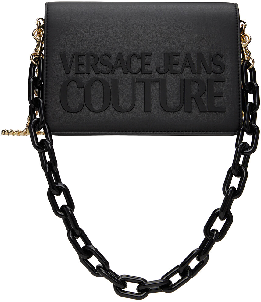 

Черная сумка с логотипом Institution Versace Jeans Couture