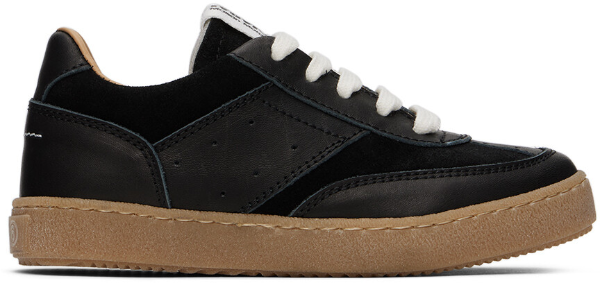 

MM6 Maison Margiela Kids Черные кроссовки со вставками