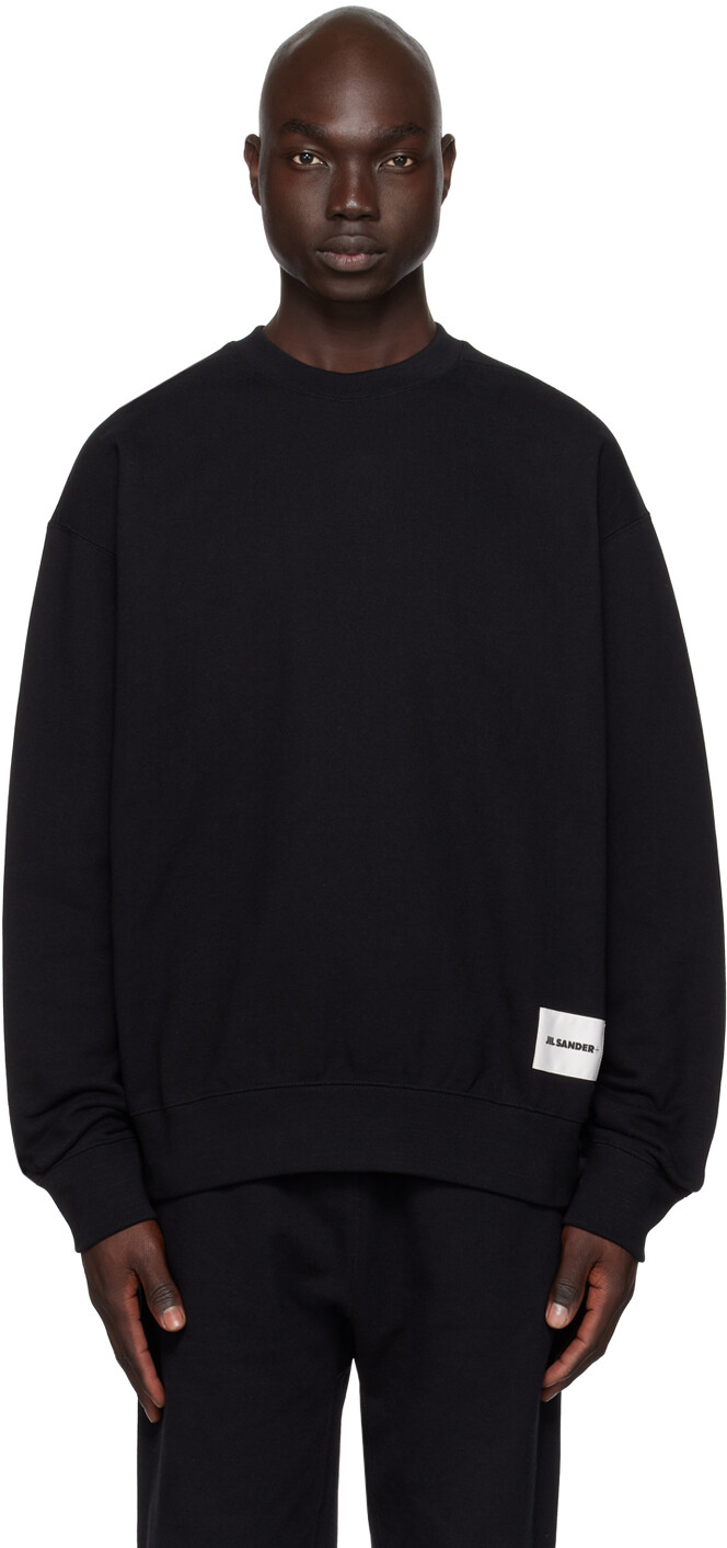 

Черный свитшот с нашивками Jil Sander