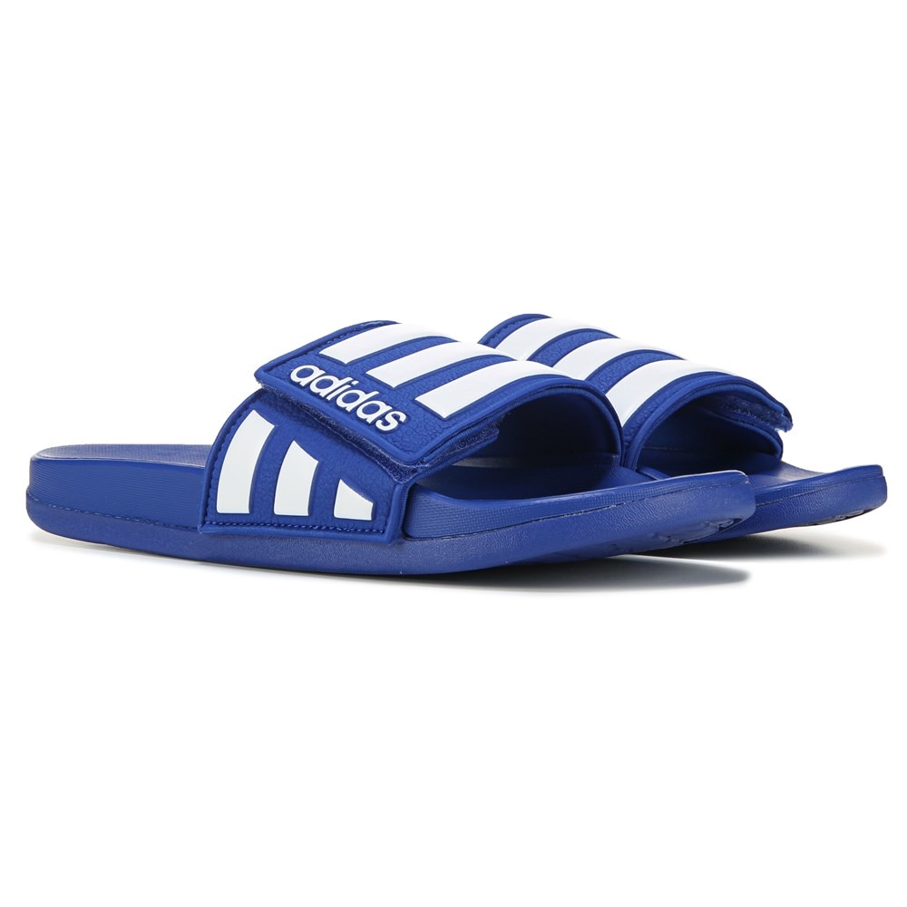 

Детские сандалии Adilette Comfort с регулируемой шлепанцами Little/Big Kid Adidas, синий