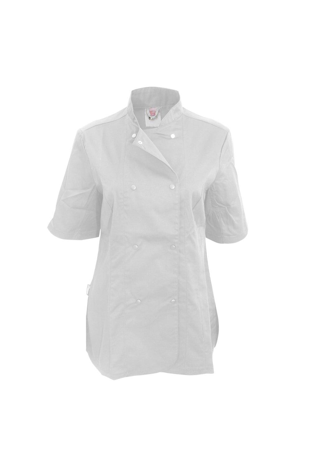 Приталенная куртка шеф-повара с короткими рукавами (2 шт.) Dennys, белый