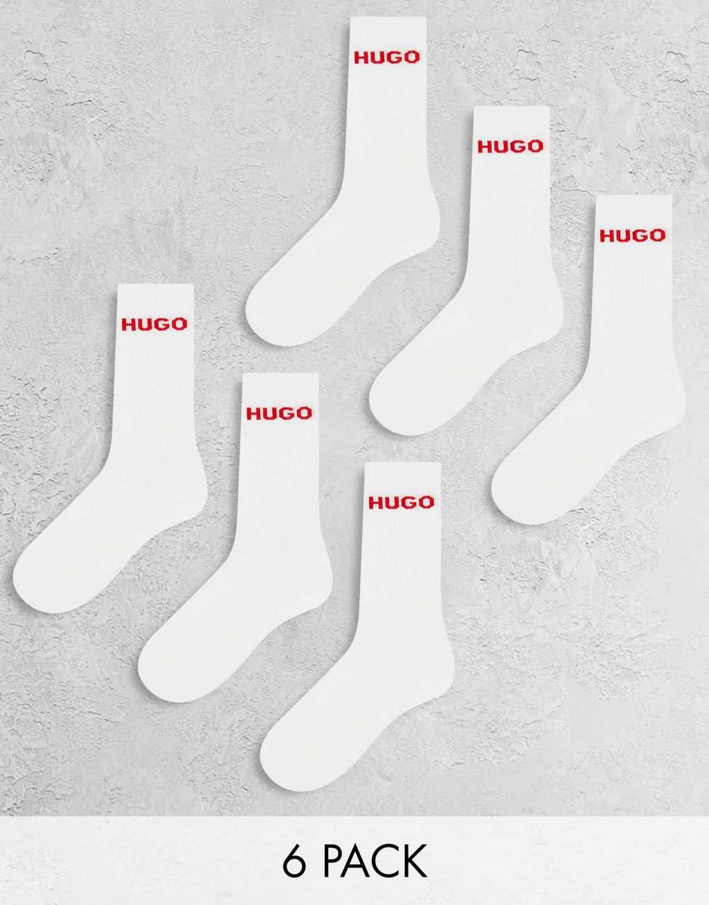 

Набор из 6 белых носков с логотипом HUGO Bodywear