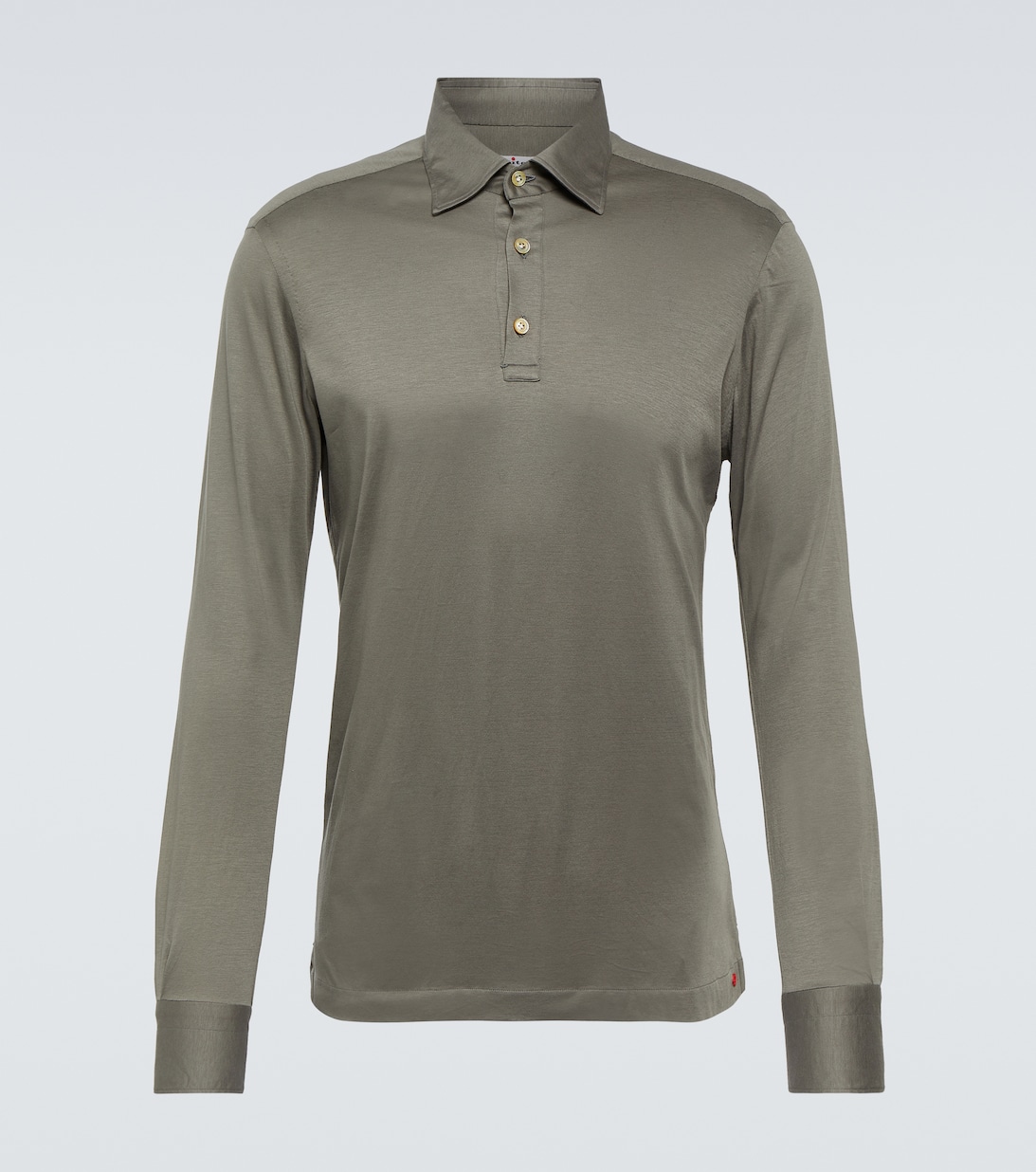 

Рубашка поло из хлопка Kiton, серый