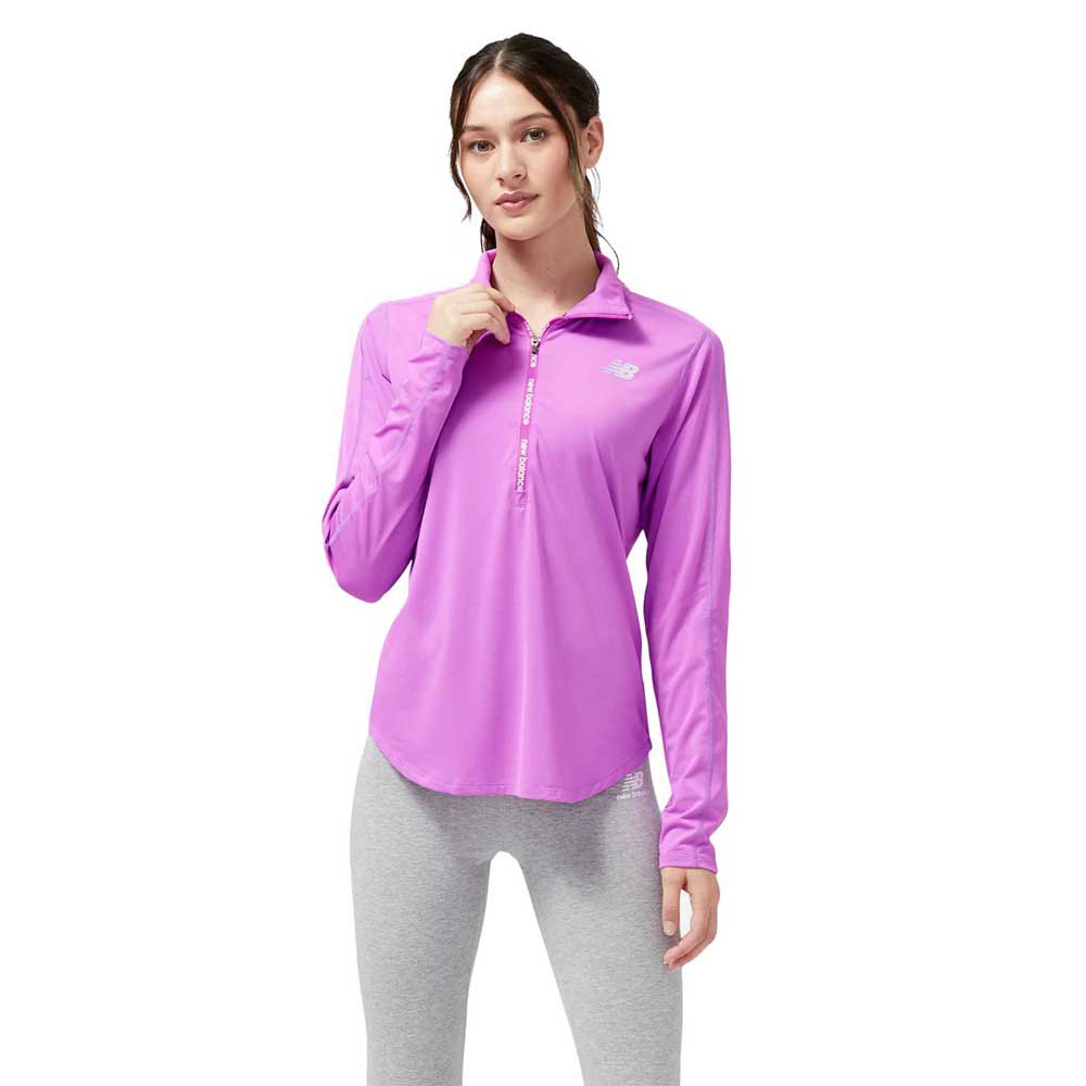 

Толстовка New Balance Accelerate Half Half Zip, фиолетовый