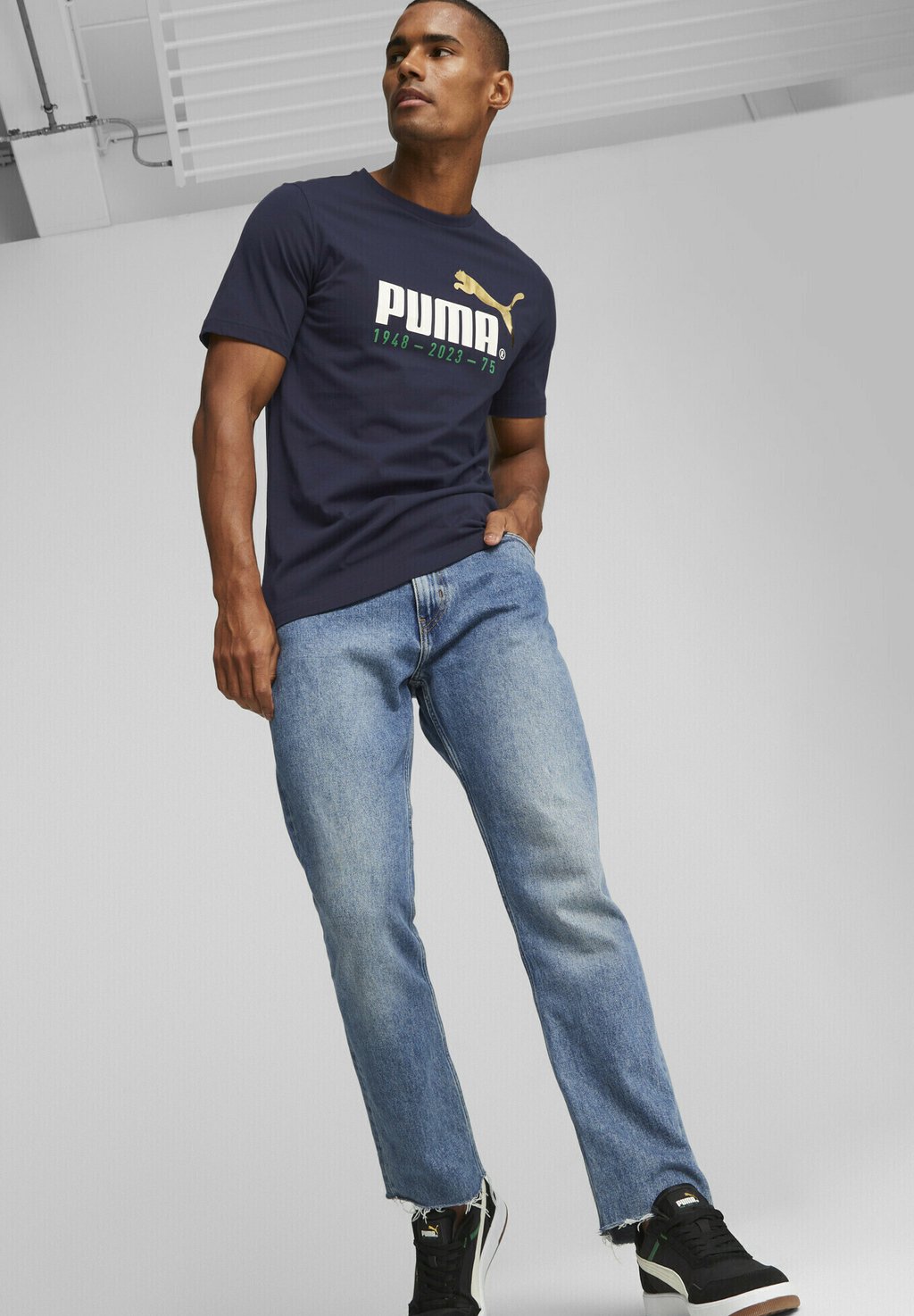 

футболка с принтом NO 1 LOGO CELEBRATION Puma, темно-синий