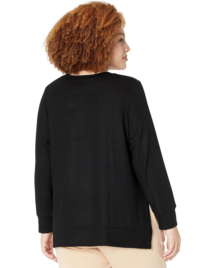 

Пуловер Beyond Yoga Plus Size Bopo Side Slit Long Sleeve Pullover, черный