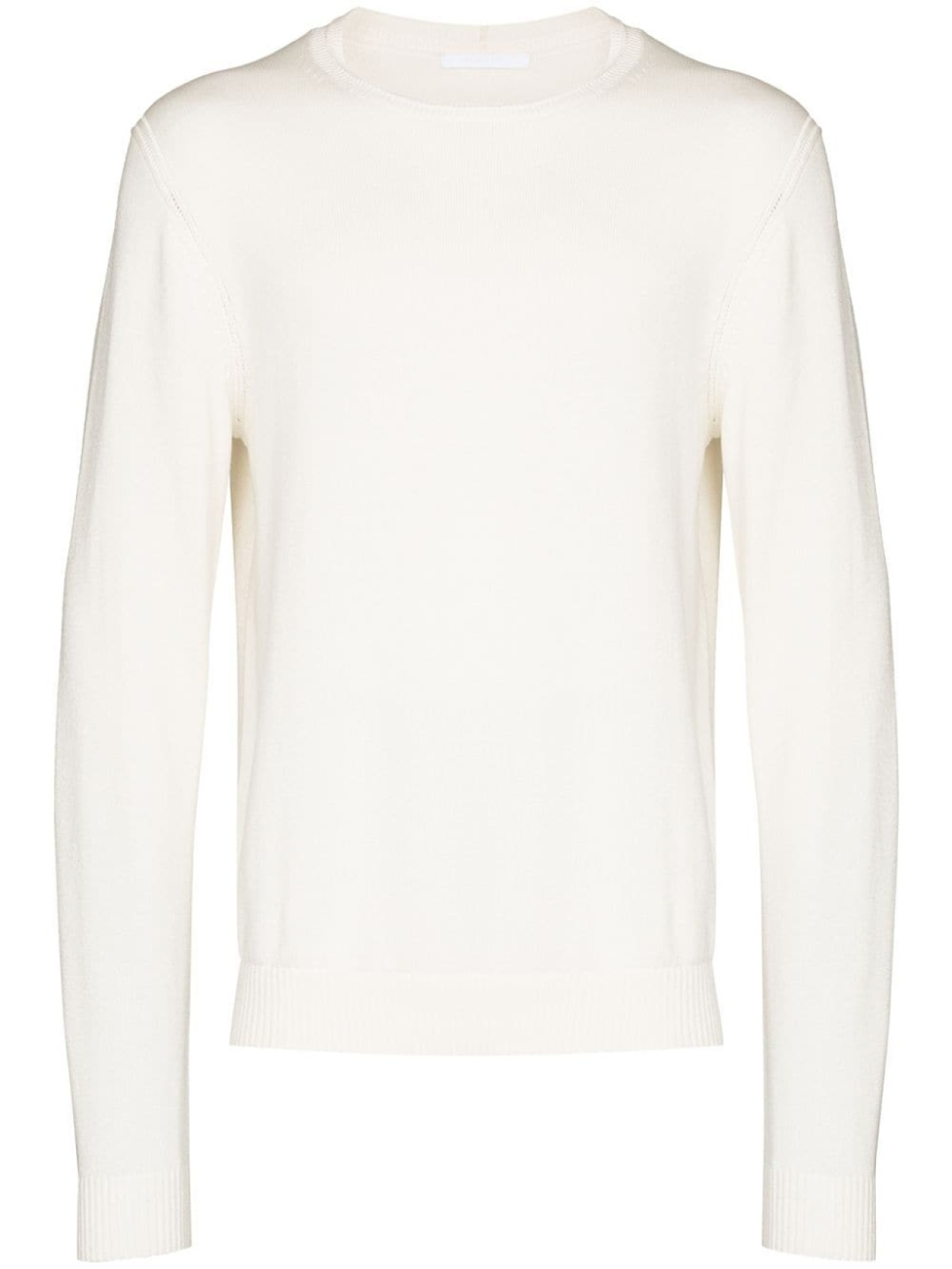 

Helmut Lang джемпер с круглым вырезом и тисненым логотипом, белый