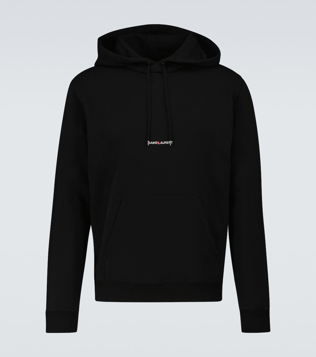 

Хлопковая толстовка с капюшоном Saint Laurent, черный