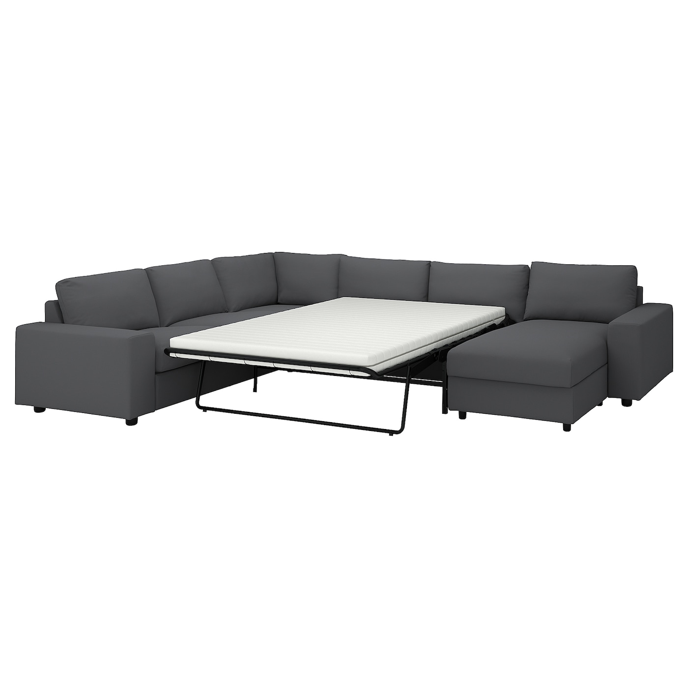 ВИМЛЕ 5-местный, диван-кровать угловой раздел., с широкими подлокотниками/Халларп серый VIMLE IKEA