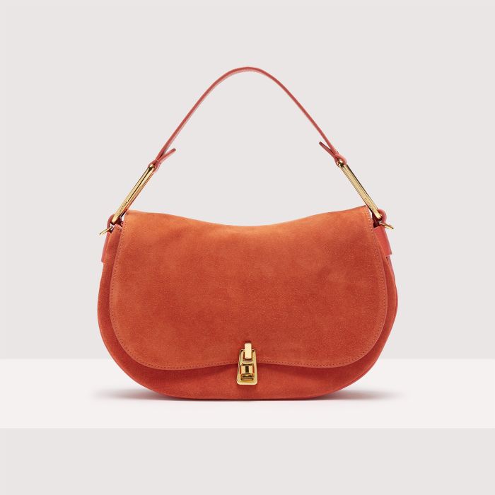 

Сумочка из замши и зерненой кожи Coccinelle MAGIE SUEDE BIMATERIAL MEDIUM, красный