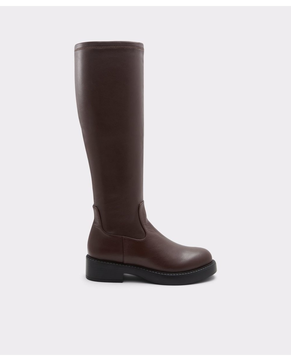 

Женские коричневые кожаные ботинки с круглым носком Aldo, коричневый