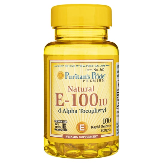 

Puritan's Pride, Витамин Е-100 МЕ, 100 капсул