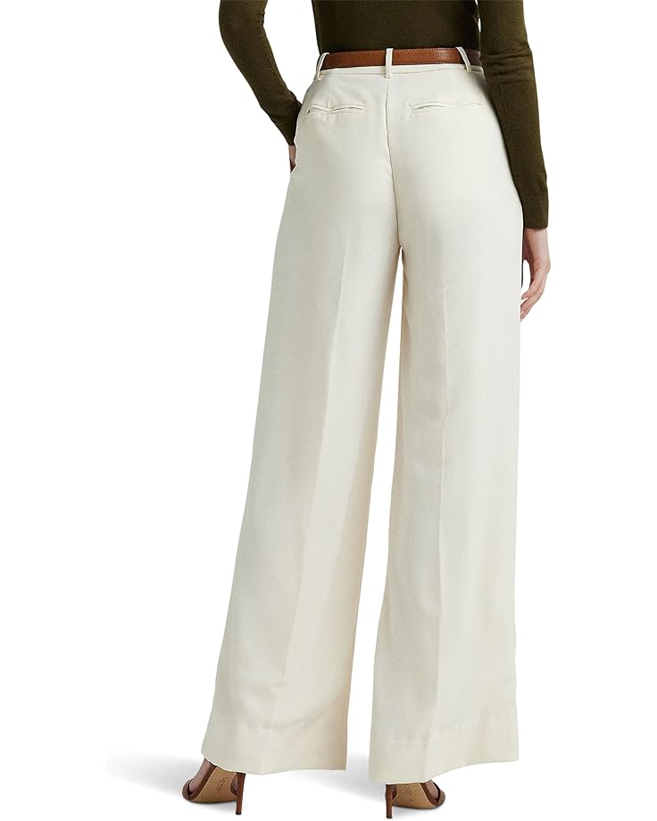 

Брюки LAUREN Ralph Lauren Petite Double-Faced Georgette Wide-Leg Pants, цвет Mascarpone Cream