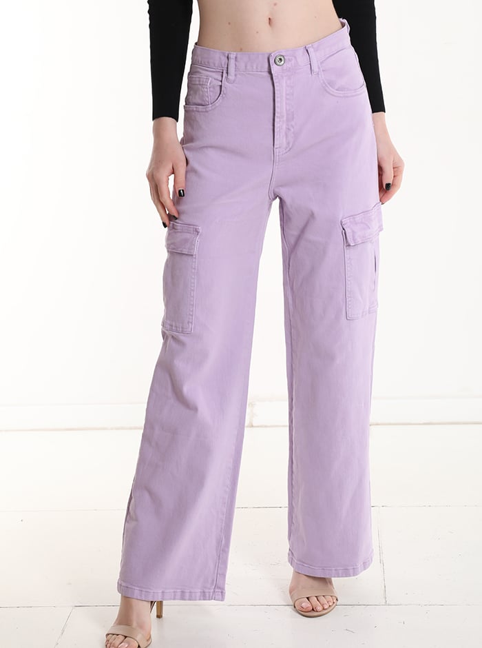 

Широкие хлопковые джинсы с карманами, цвет Periwinkle