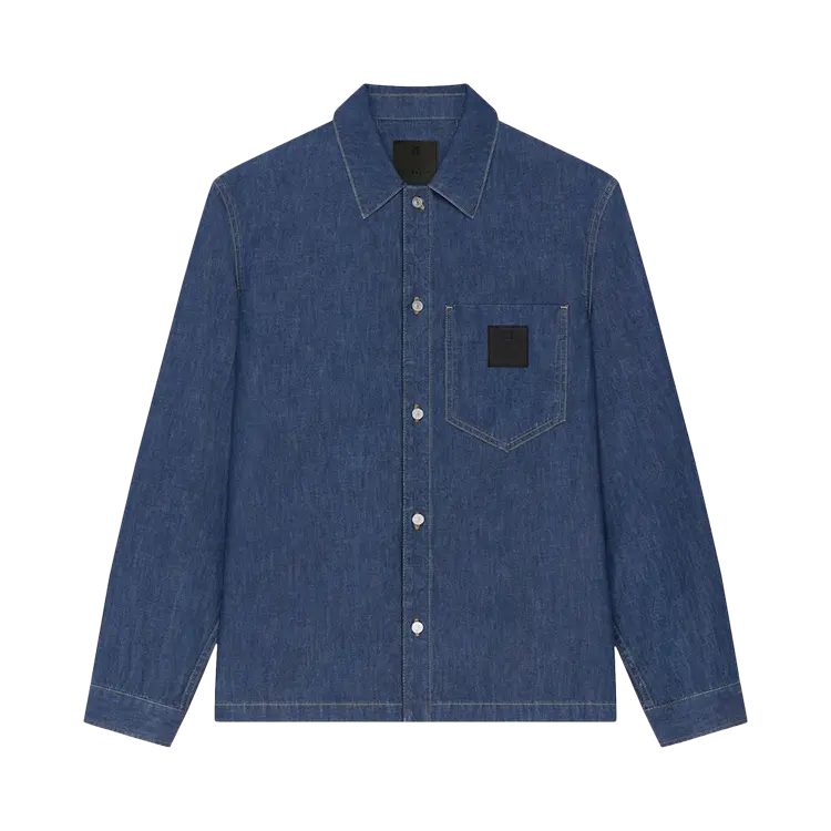 

Рубашка Givenchy Boxy Fit Long-Sleeve 'Indigo Blue', синий