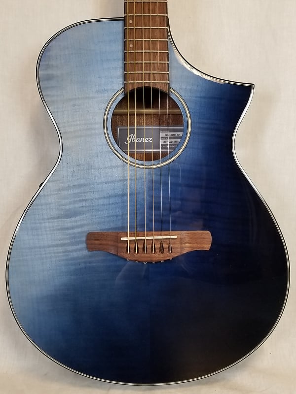 Акустическая гитара Ibanez AEW Series Flame Maple Top Acoustic / Electric Guitar, Indigo Sunset Fade