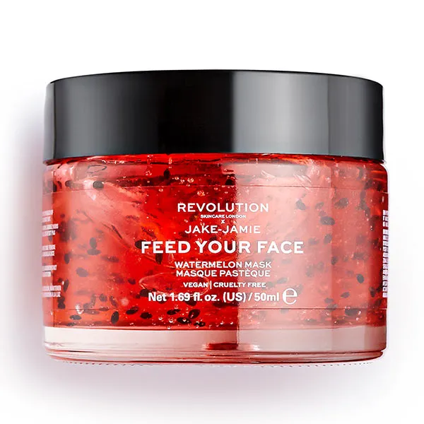 

Увлажняющая маска из арбуза Jake Jamie Feed Your Face Watermelon Mask Revolution Skincare, 50 ml