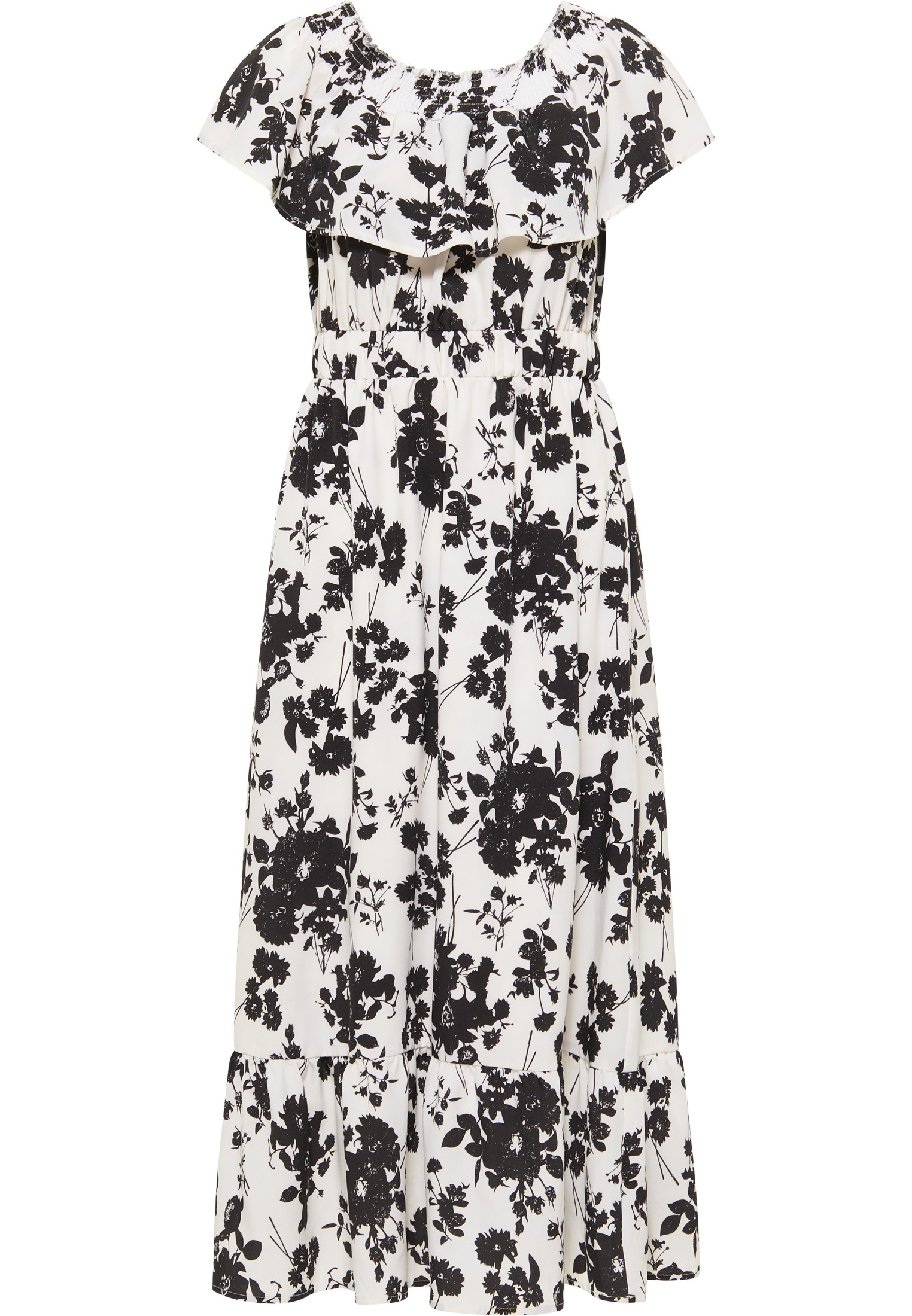 

Платье faina Midi Mit Allover Print, белый черный