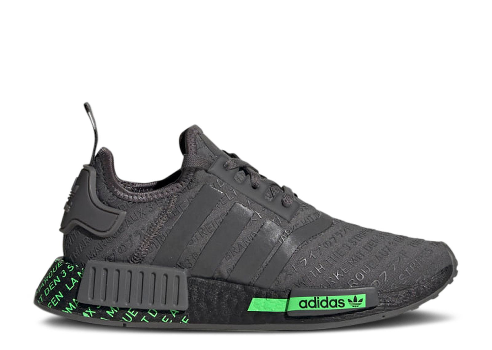 

Кроссовки adidas Nmd_R1 J 'All Over Print - Grey Signal Green', серый
