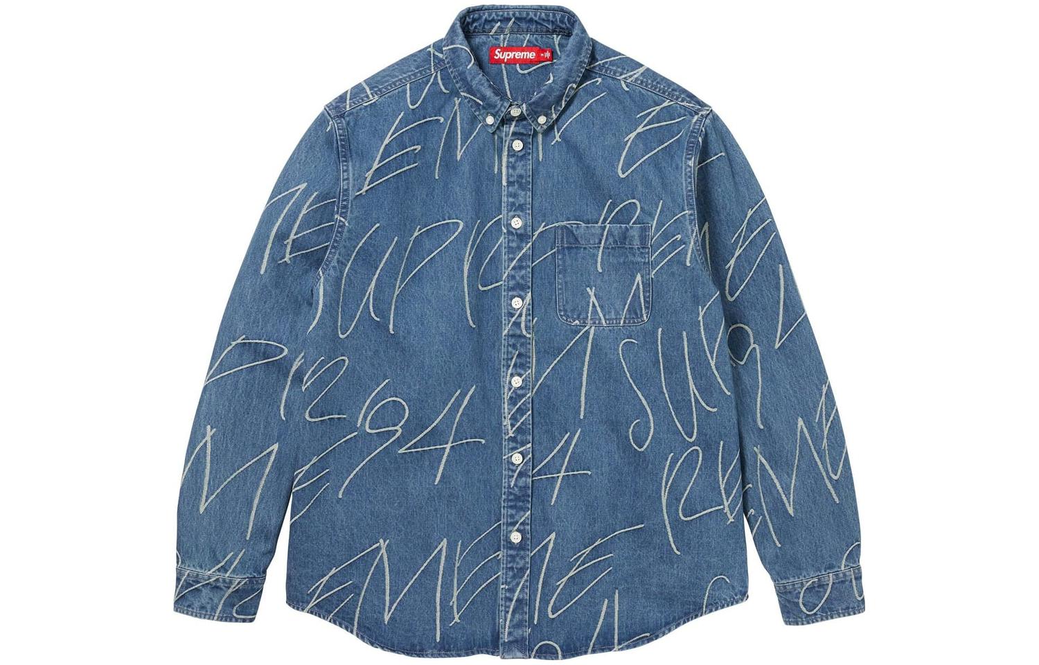 

Рубашка унисекс Supreme, индиго