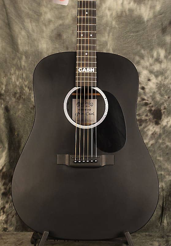 Акустическая гитара Martin DX Johnny Cash Dreadnought Acoustic Electric Black w Deluxe Gigbag & FAST Free Shipping