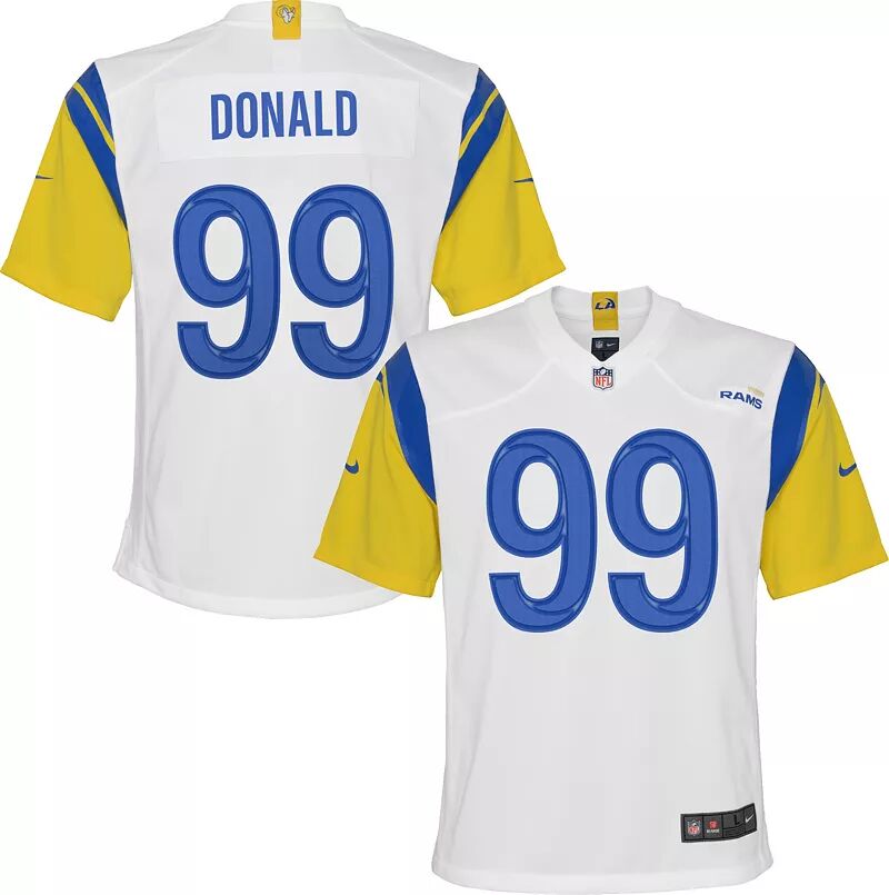 

Nike Youth Los Angeles Rams Aaron Donald # 99 Альтернативная белая игровая майка