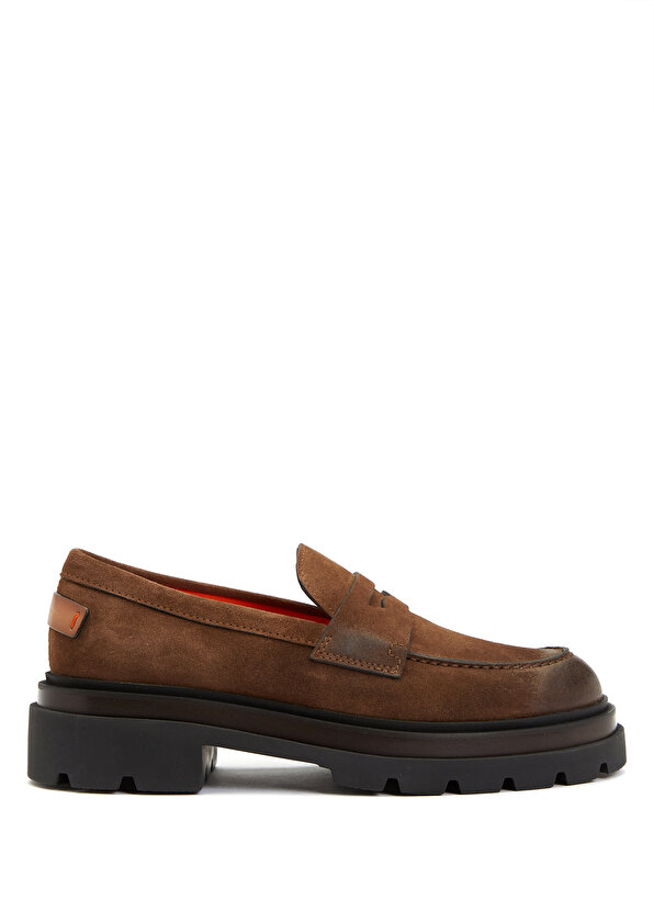 

Мужские кожаные туфли с коричневыми ремешками Santoni