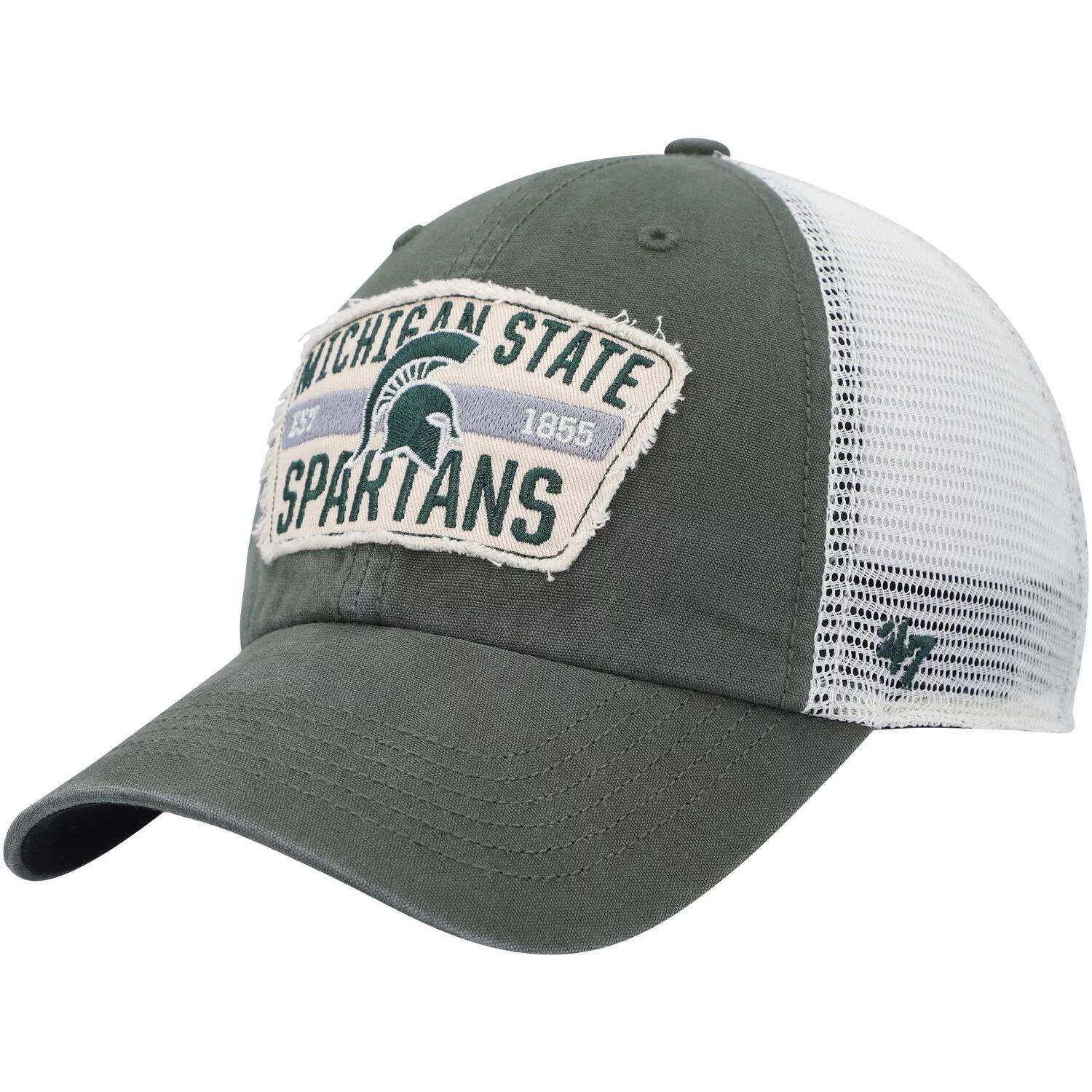 

Мужская зеленая кепка '47 Michigan State Spartans Crawford Clean Up Trucker Snapback