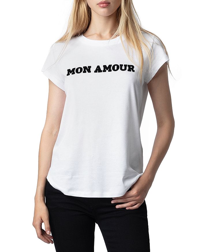 

Хлопковая футболка Mon Amour Zadig & Voltaire, Серый