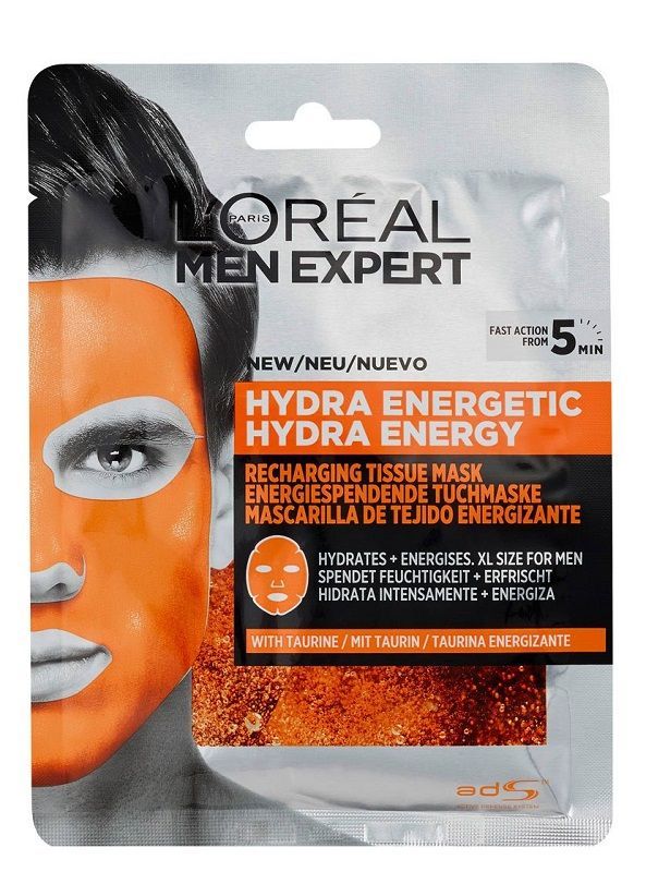 L’Oréal Men Expert Hydra Energetic тканевая маска для лица, 30 g