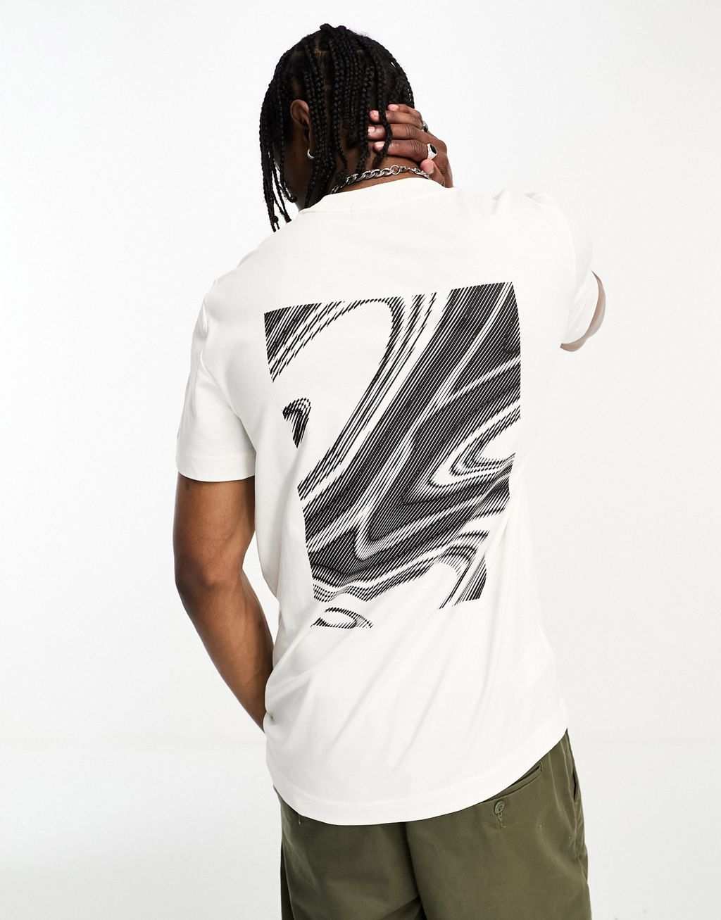 

Белоснежная футболка с абстрактным рисунком Soundwave Fred Perry