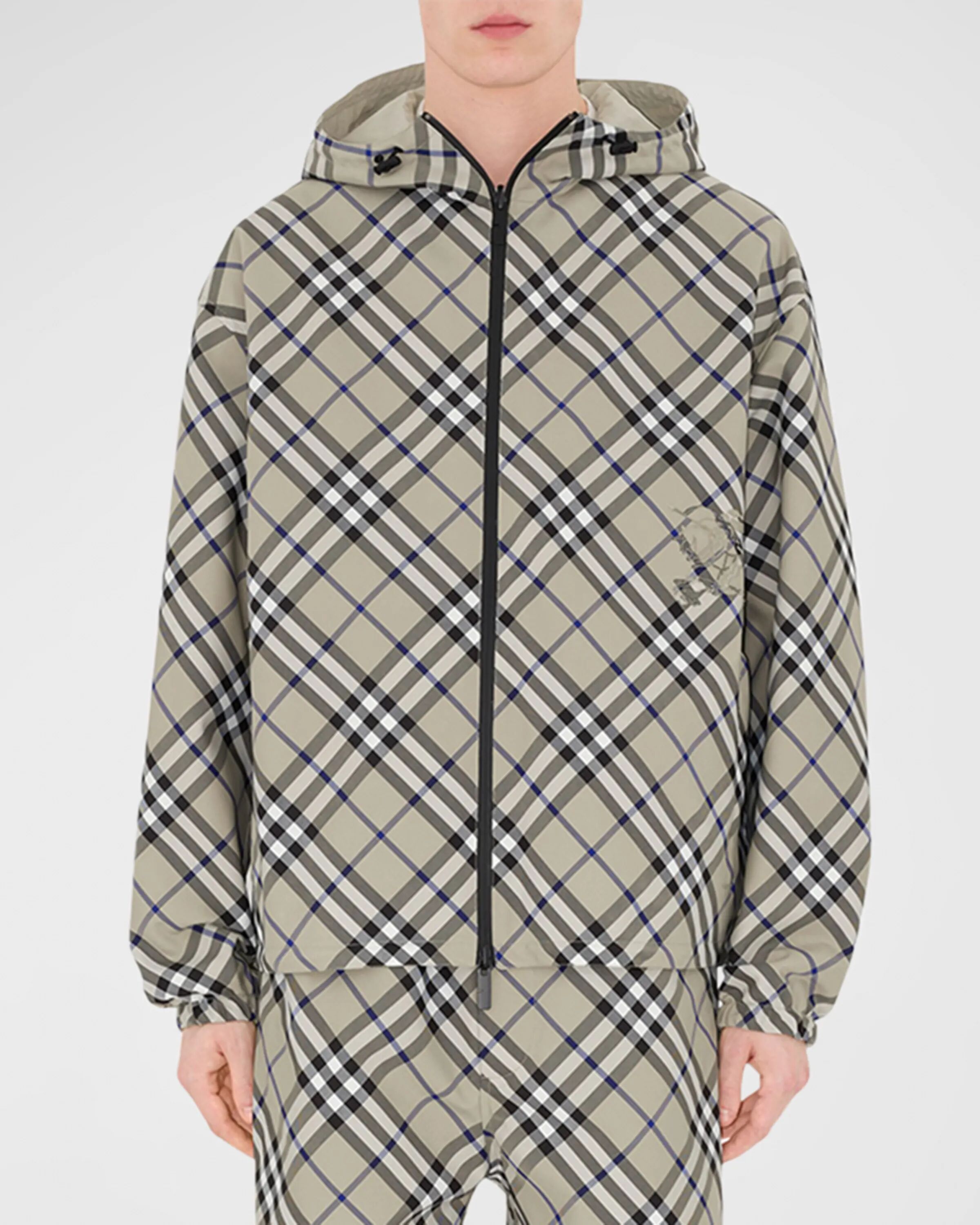 

Мужская легкая двусторонняя куртка в клетку Burberry, цвет Lichen Ip Check