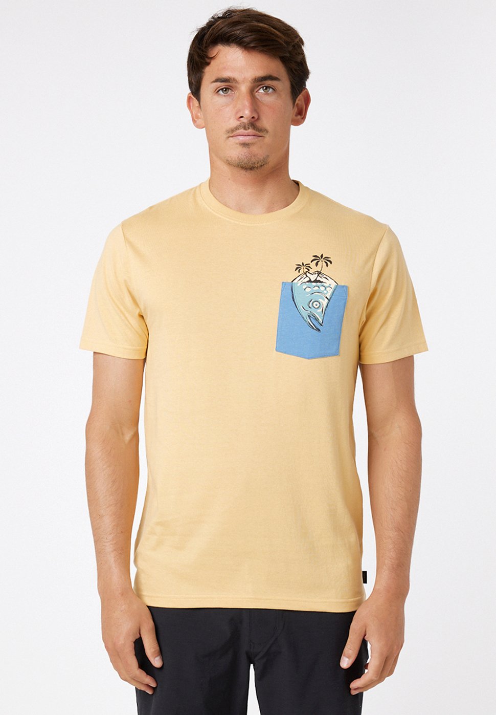 

Футболка с принтом Inda Pocket Tee Rip Curl, цвет washed yellow