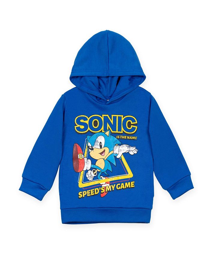 Толстовка Sonic the Hedgehog Tails Knuckles от маленького ребенка до большого Sega, синий
