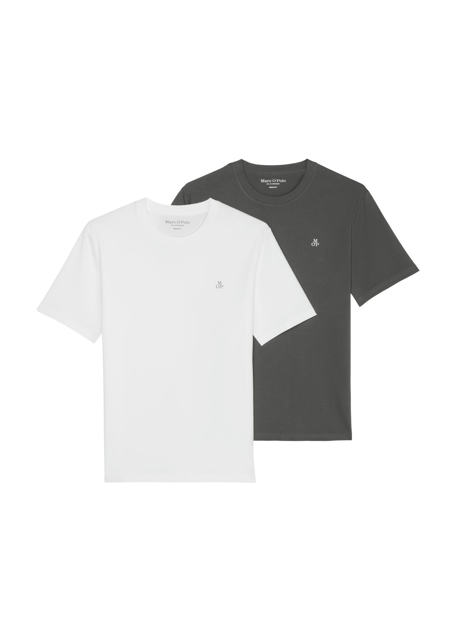 

Футболка Marc O'Polo Doppelpack s regular, цвет 2er Pack/grey+white