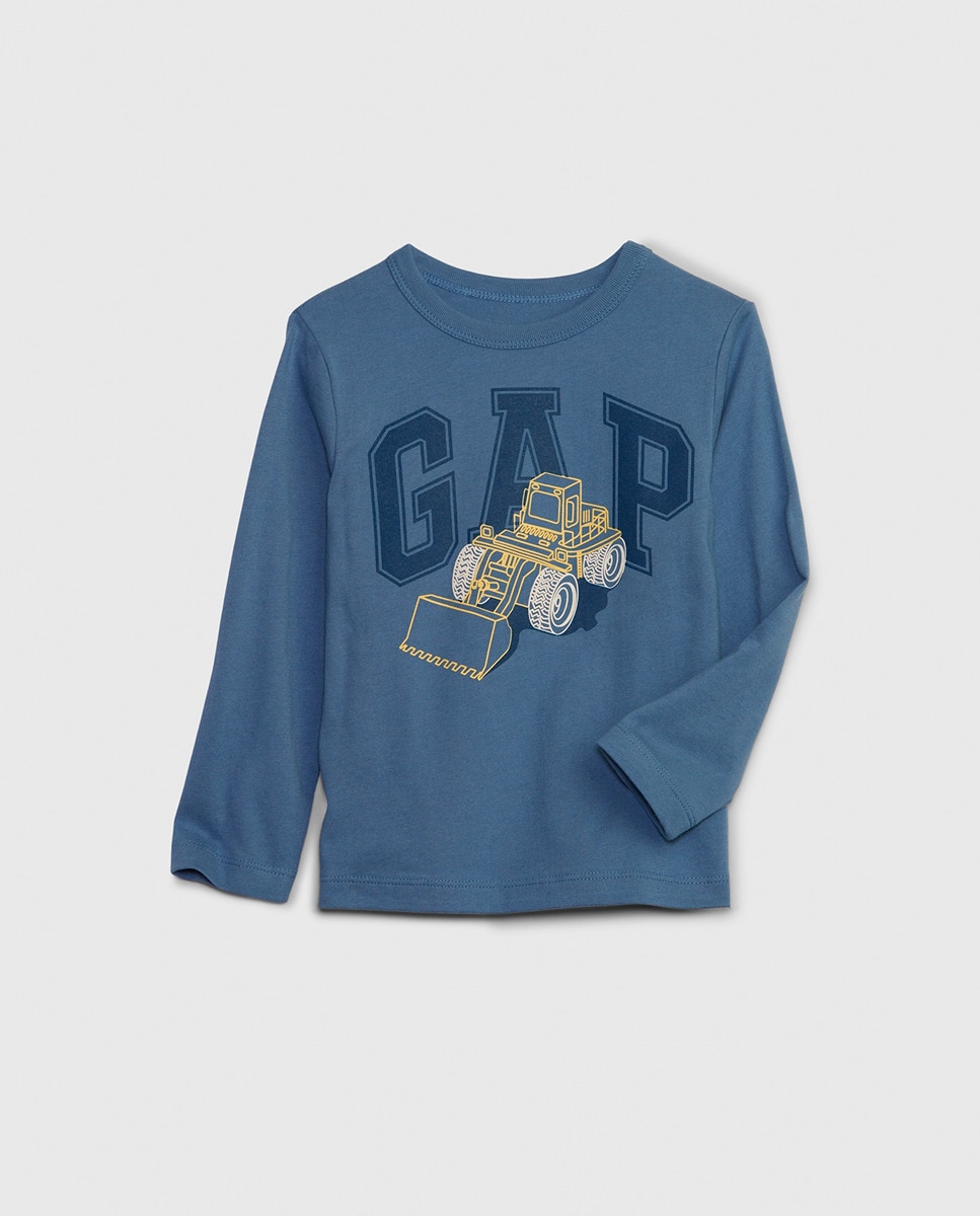 

Футболка для мальчика с длинными рукавами и круглым вырезом Gap, синий