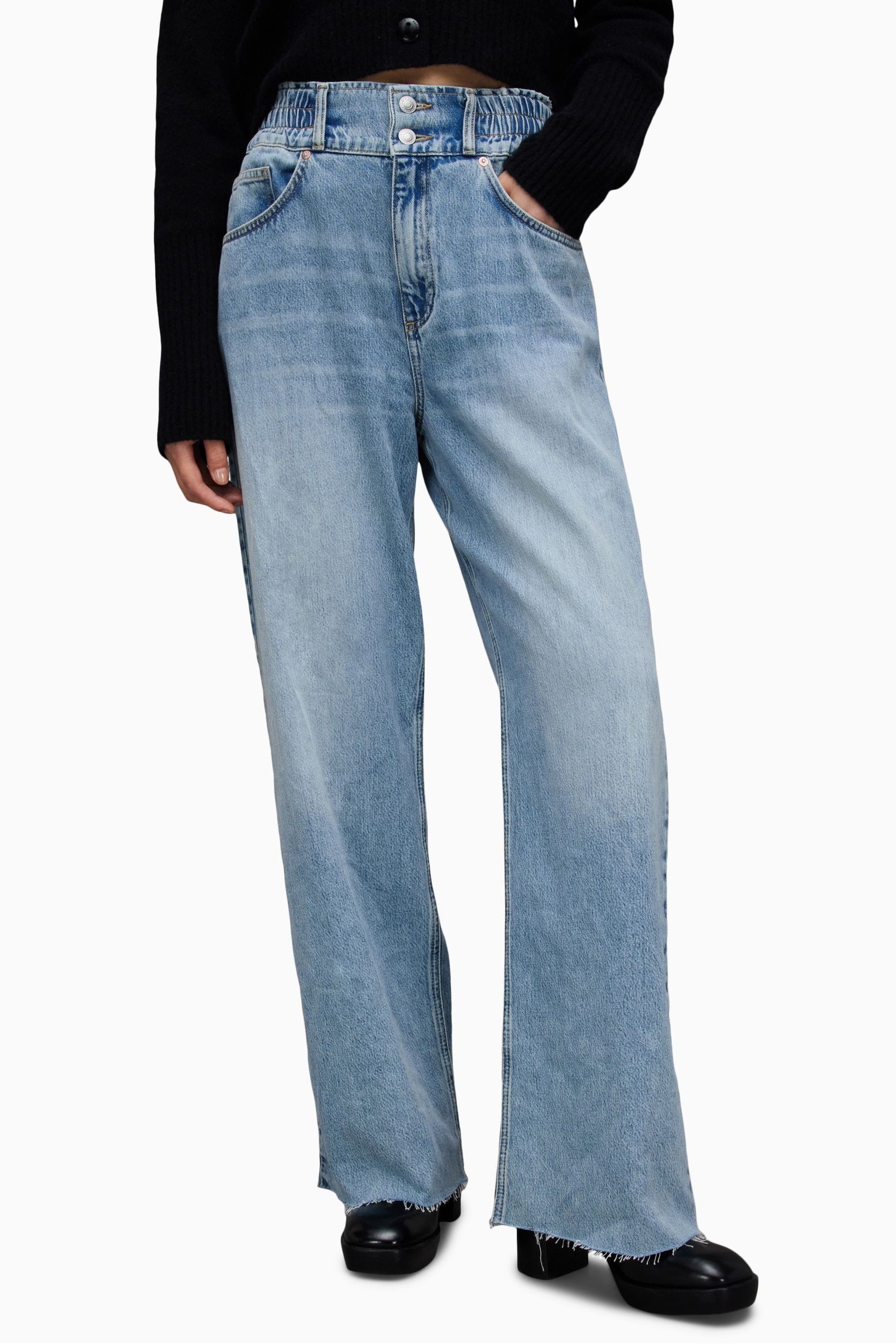 

Синие широкие джинсы AllSaints Hailey All Saints, синий