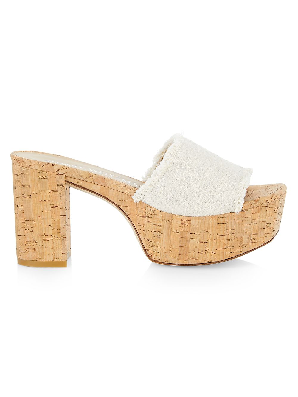 

Кожаные сандалии на платформе Squarehigh 95MM Stuart Weitzman, кремовый