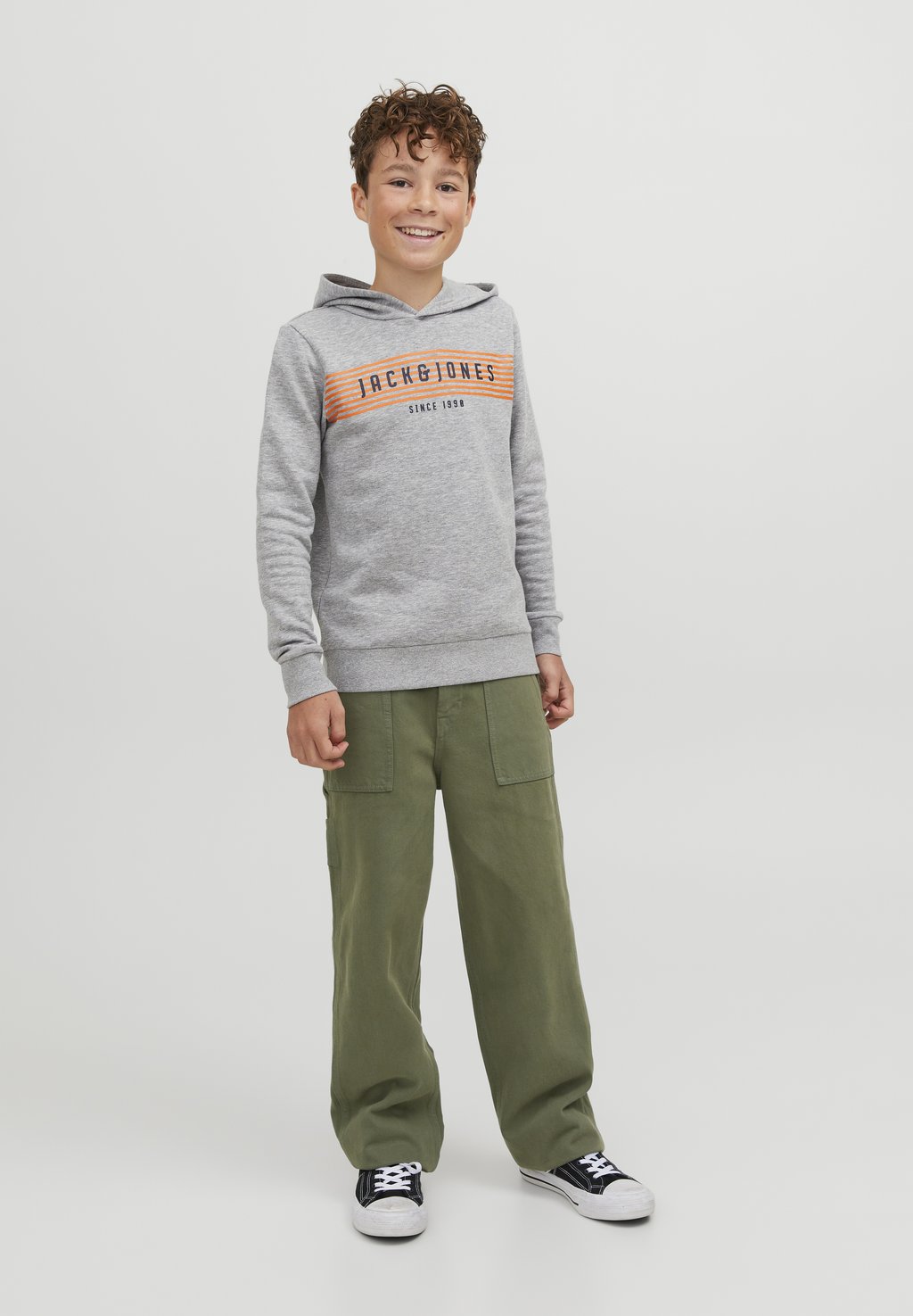 

Джинсы Straight Leg JJICHRIS JJUTILITY Jack & Jones Junior, цвет deep lichen green