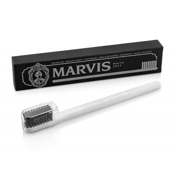 Белая зубная щетка Marvis Soft, 1 шт. marvis concentrated mouthwash сollutorio spearmint