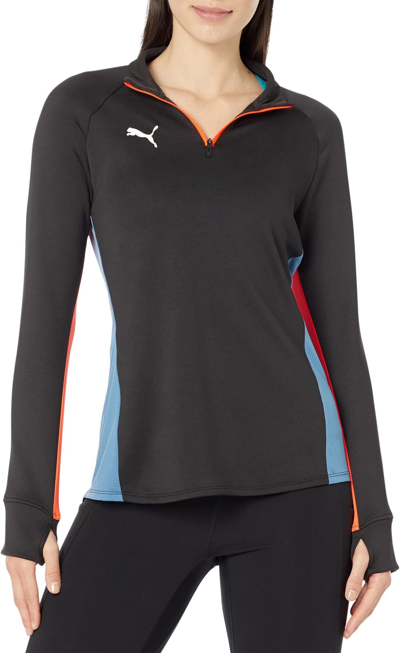 

Топ на молнии 1/4 для индивидуальной тренировки Blaze Training PUMA, цвет Black/Deep Dive