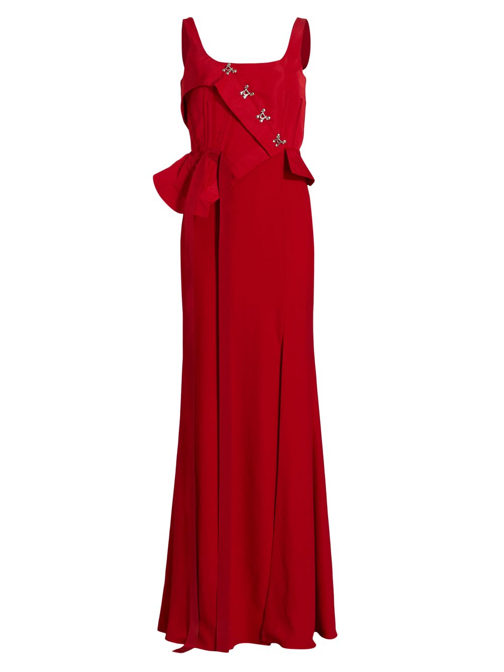 

Корсетное платье без рукавов Alexander McQueen, красный