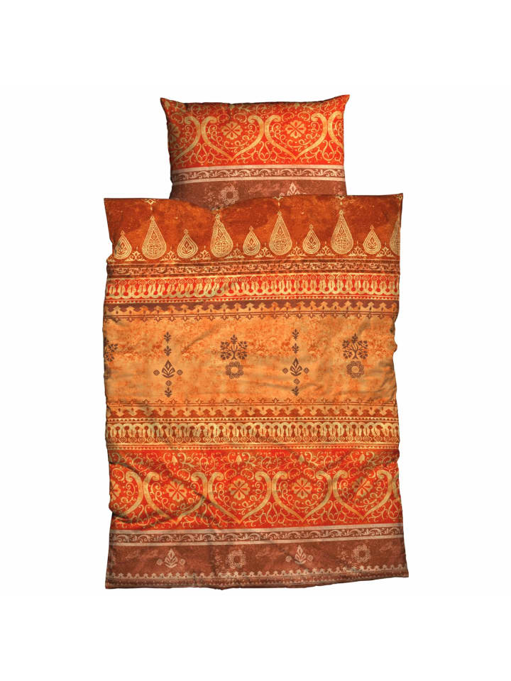 

Постельное белье Casatex Indi Biber, цвет terra orange