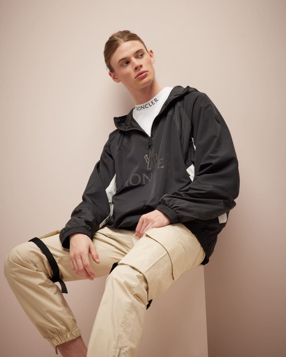 

Мужская нейлоновая куртка с матрацами и панелями Moncler, Черный
