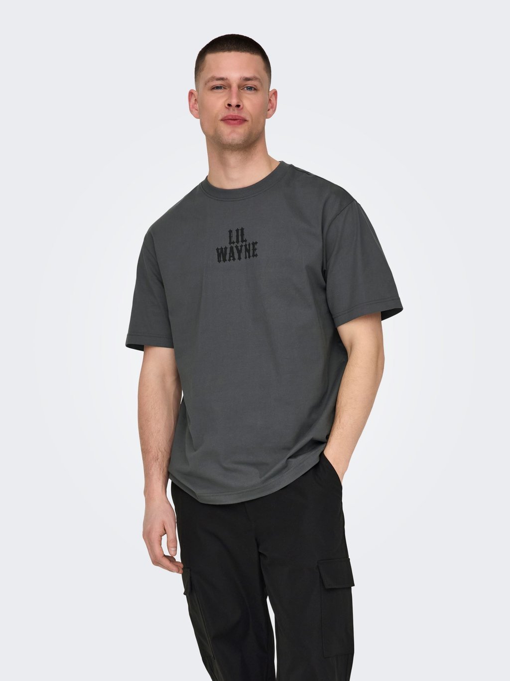 

Футболка с принтом ONSLILWAYNE LIFE TEE Only & Sons, цвет grey