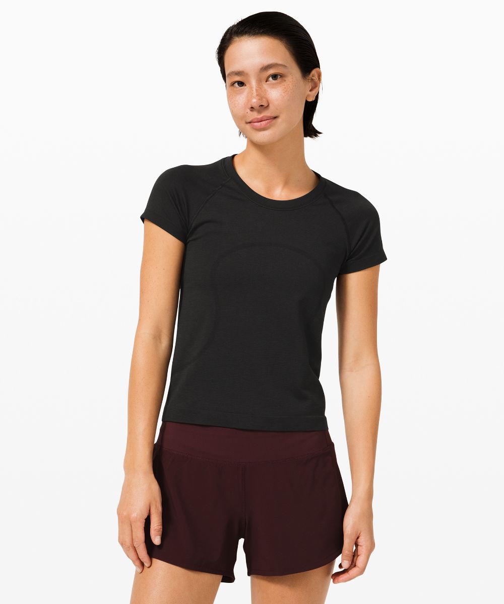 

Рубашка с короткими рукавами Swiftly Tech 2.0 Lululemon, черный